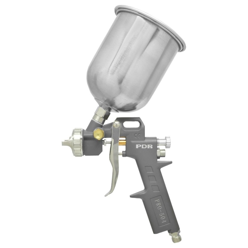 Pistola de Aplicação de Cola PRO-504 Gravidade Bico 4,0mm Copo Alumínio 600ml PDR