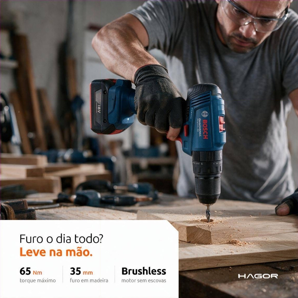 Parafusadeira Furadeira GSB 185-LI 1/2 Pol. 18V Brushless sem Bateria e Carregador BOSCH