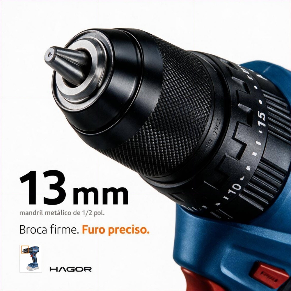 Parafusadeira Furadeira GSB 185-LI 1/2 Pol. 18V Brushless sem Bateria e Carregador BOSCH