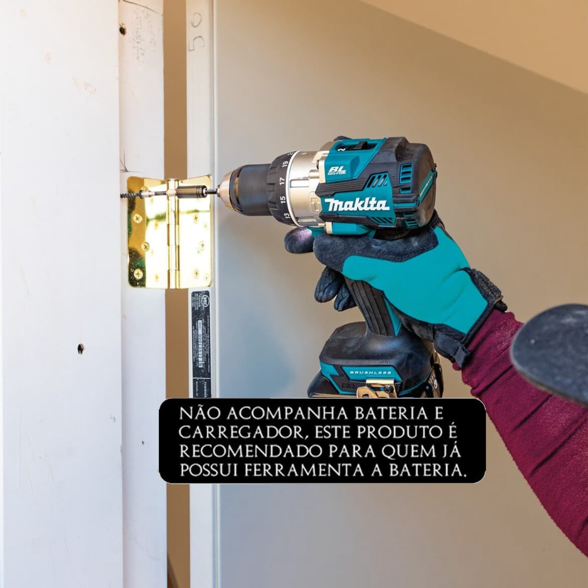 Parafusadeira e Furadeira de Impacto 1/2" Bateria 18V Motor Brushless Makita DHP489Z