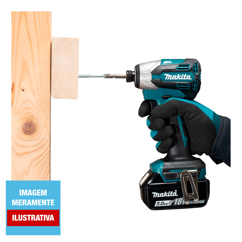 Parafusadeira de Impacto DTD158Z 1/4 Pol. 18V Brushless sem Bateria MAKITA