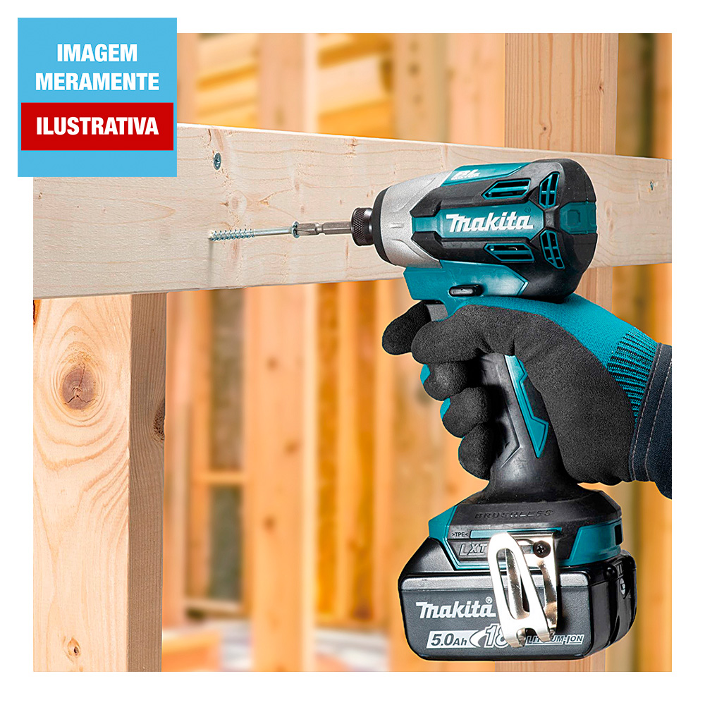 Parafusadeira de Impacto DTD158Z 1/4 Pol. 18V Brushless sem Bateria MAKITA