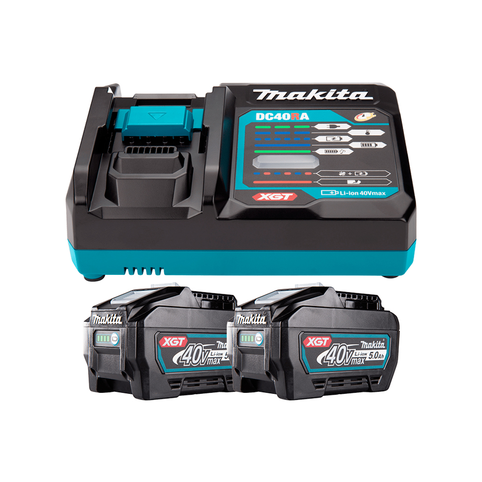 Chave de Impacto Longa TW010GT201 1 Pol. 40V Brushless com 2 Baterias 5,0Ah Carregador e Maleta MAKITA