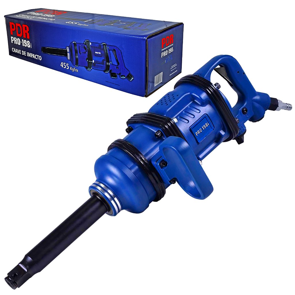 Chave de Impacto Pneumática PRO-198i 1 Pol. Longa 420 Kgfm 90 PSI PDR
