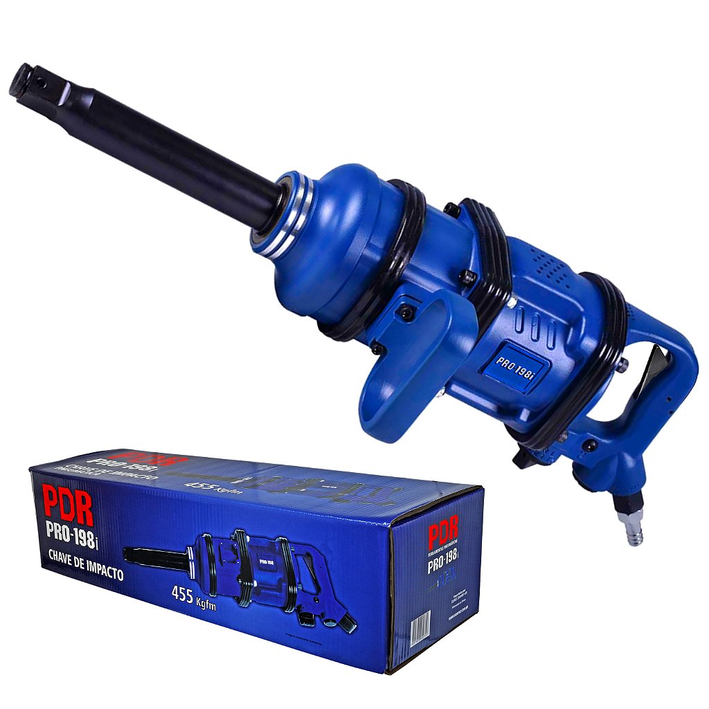 Chave de Impacto Pneumática PRO-198i 1 Pol. Longa 420 Kgfm 90 PSI PDR