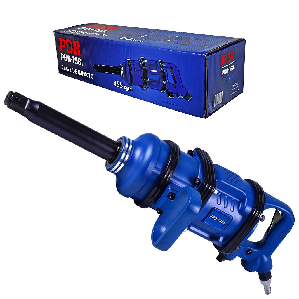Chave de Impacto Pneumática PRO-198i 1 Pol. Longa 420 Kgfm 90 PSI PDR