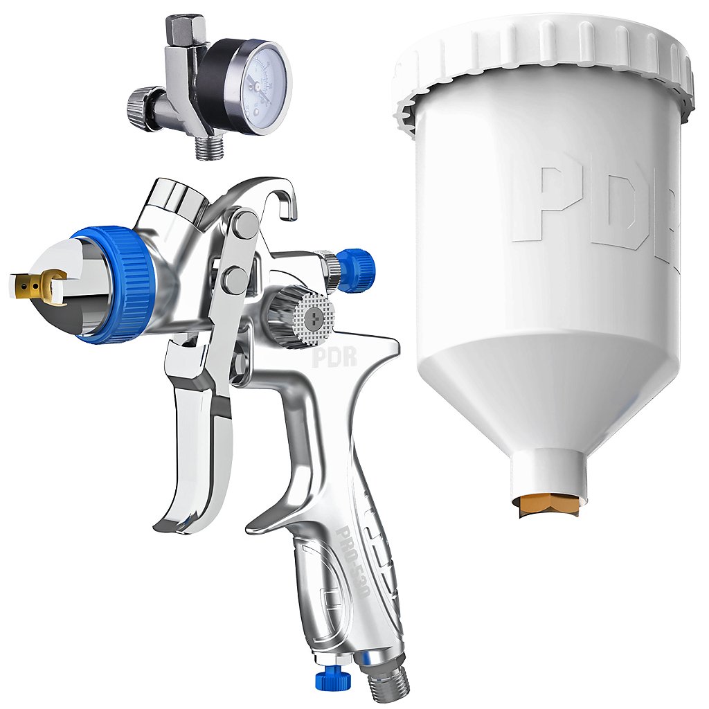 Pistola de Pintura HVLP PRO-530M Gravidade Bico 1,3mm com Regulador PDR