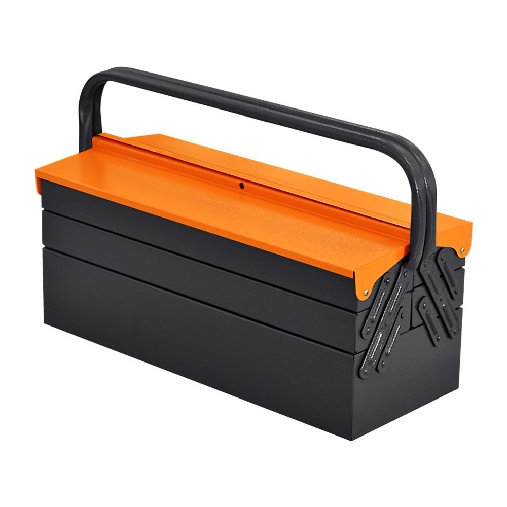 Caixa para Ferramentas Sanfonada 50cm 5 Gavetas Laranja PRESTO