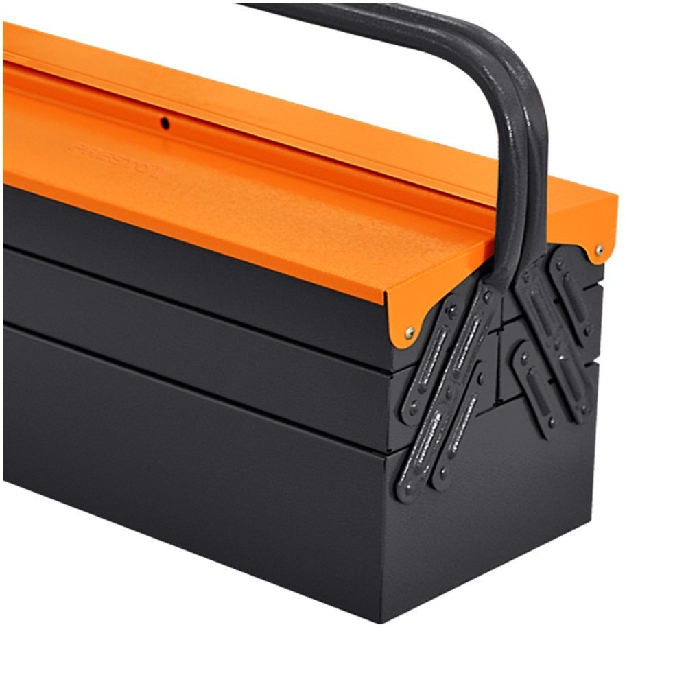 Caixa para Ferramentas Sanfonada 50cm 5 Gavetas Laranja PRESTO